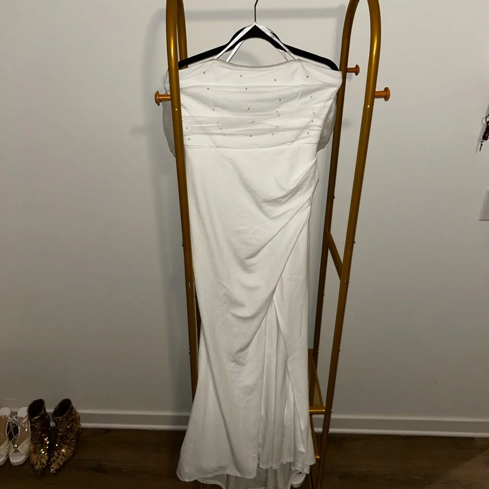 Lulu's White Strapless Maxi Dress - Picture 3 of 3